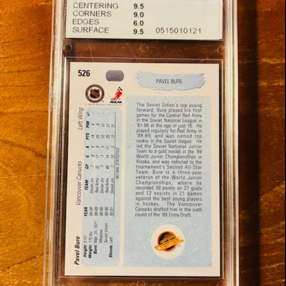 Vancouver Canucks Pavel Bure Professionally Graded Hockey Card NRMT-MT 8.5 - Picture 2 of 3